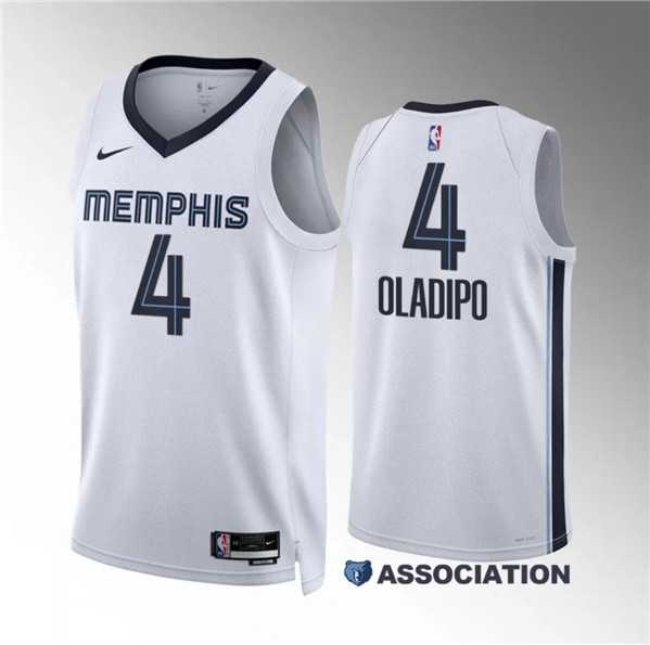 Men's Memphis Grizzlies #4 Victor Oladipo White Association Edition Stitched Jersey Dzhi